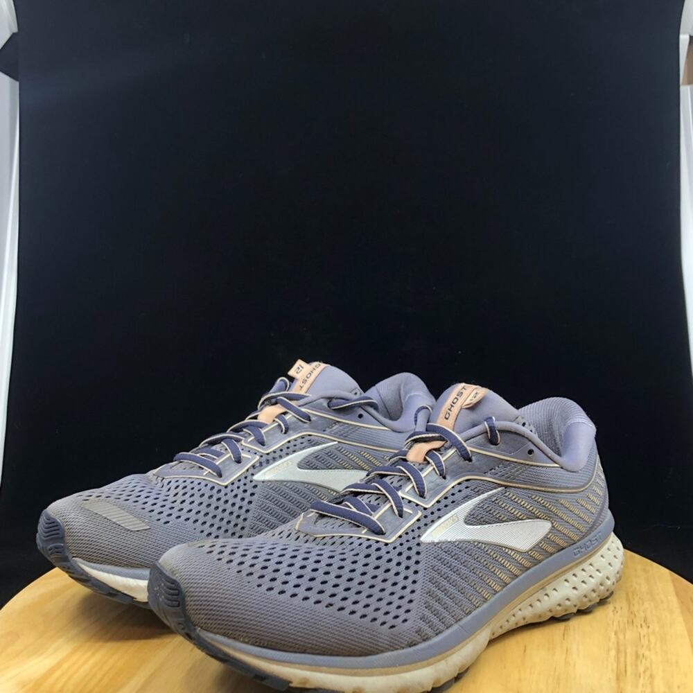 Brooks Womens Ghost 12 1203051B086 Gray Running Shoes Lace Up Low Top Sz 10.5 B - Picture 2 of 10